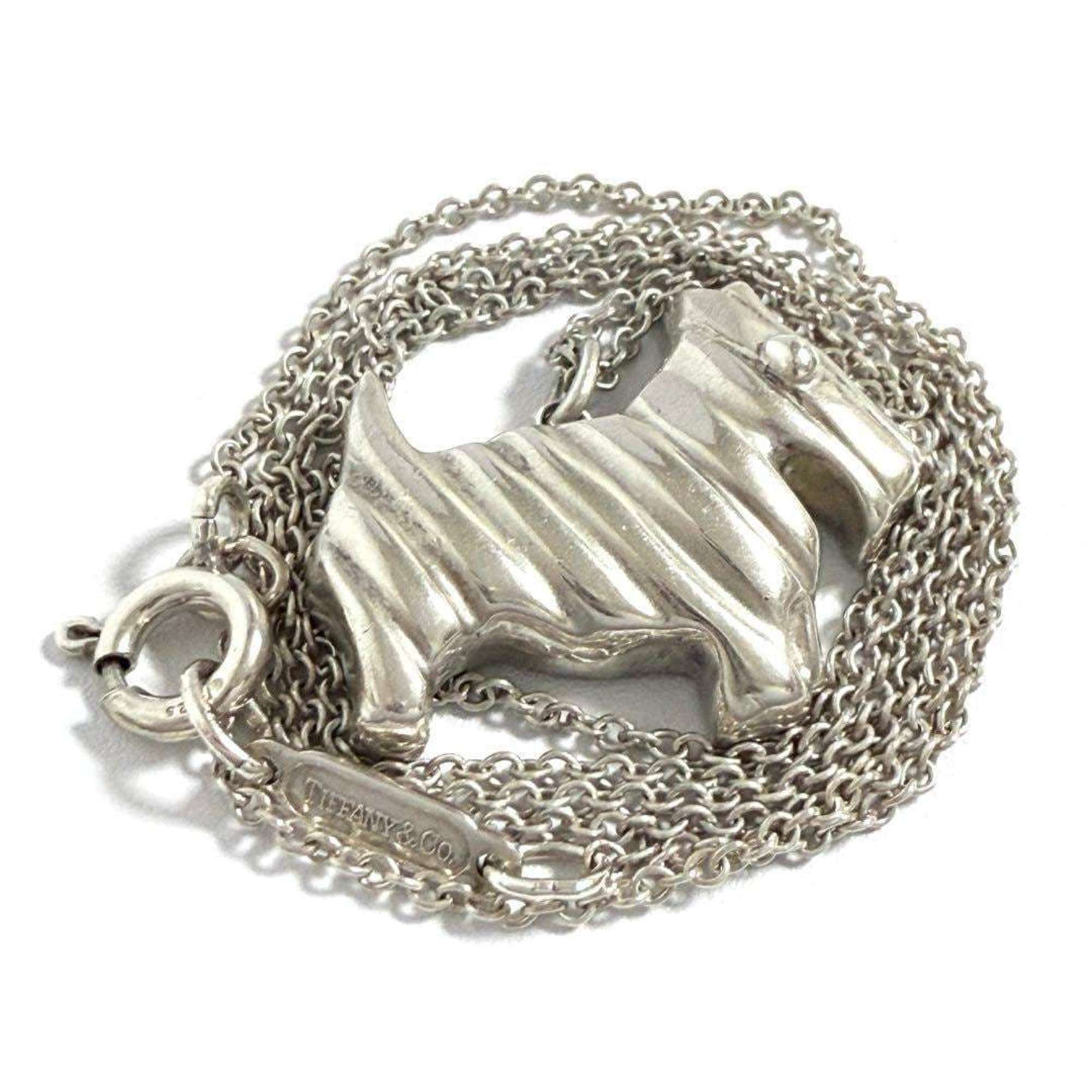 Dog Pendant Necklace Sterling Silver