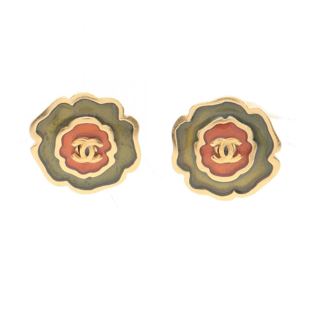 CC Logo Earrings Metal Gold-Tone Metal