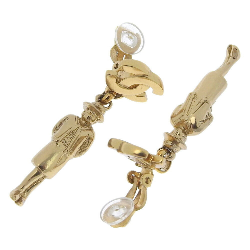 CC Logo Earrings Metal Gold-Tone Metal