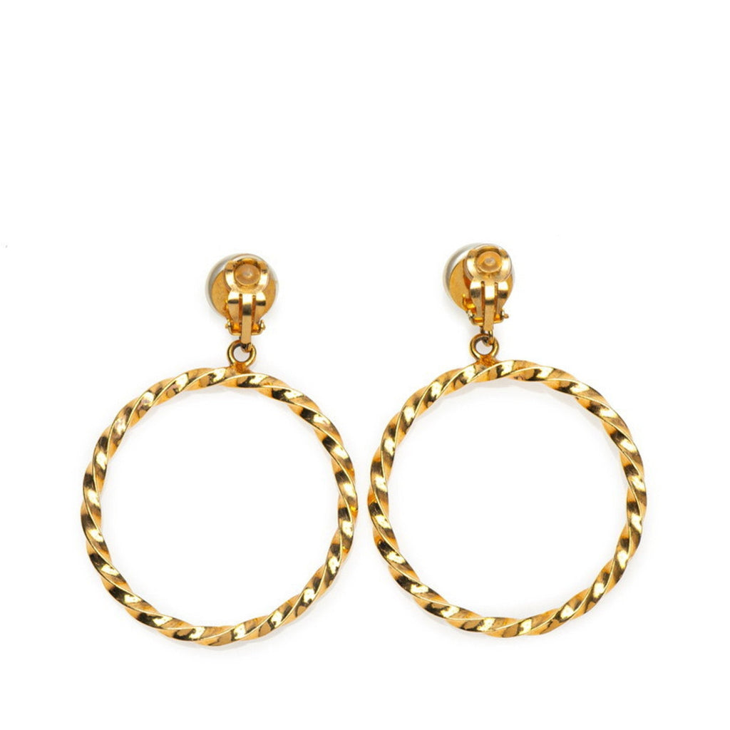 CC Logo Hoop Earrings Metal