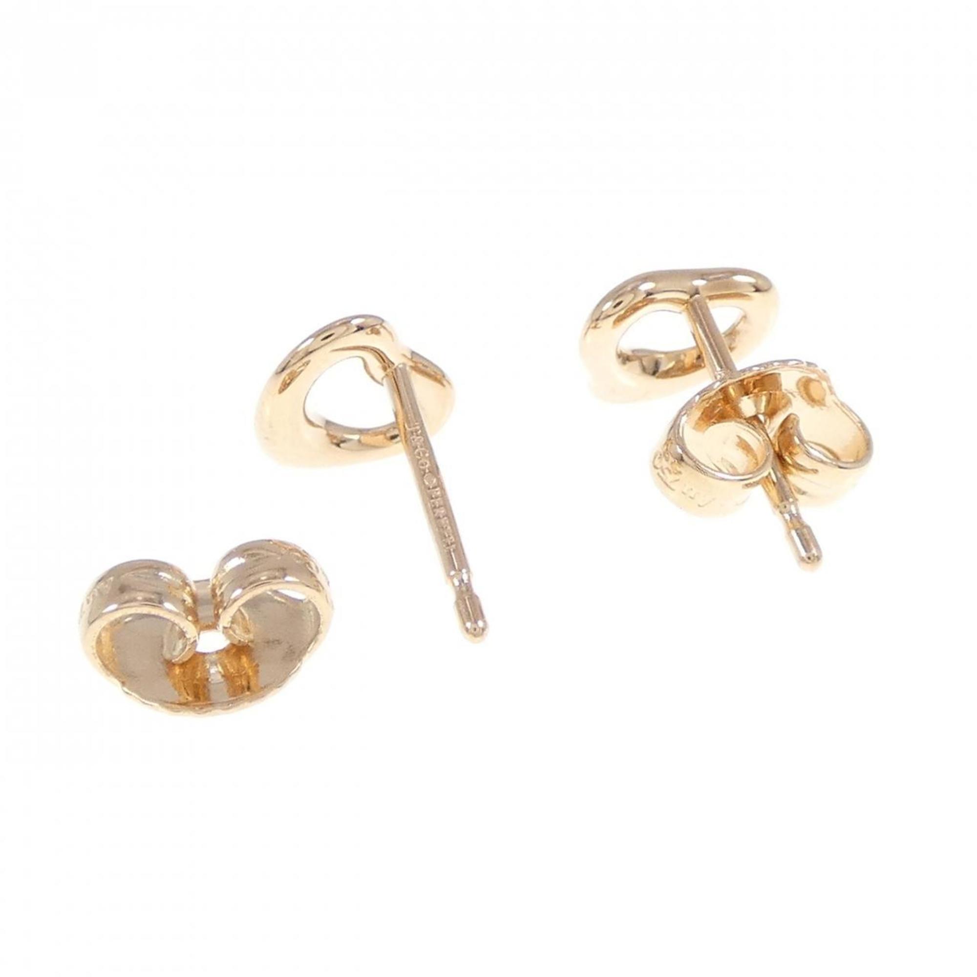 Open Heart Earrings 18K Rose Gold 7mm 18K Rose Gold