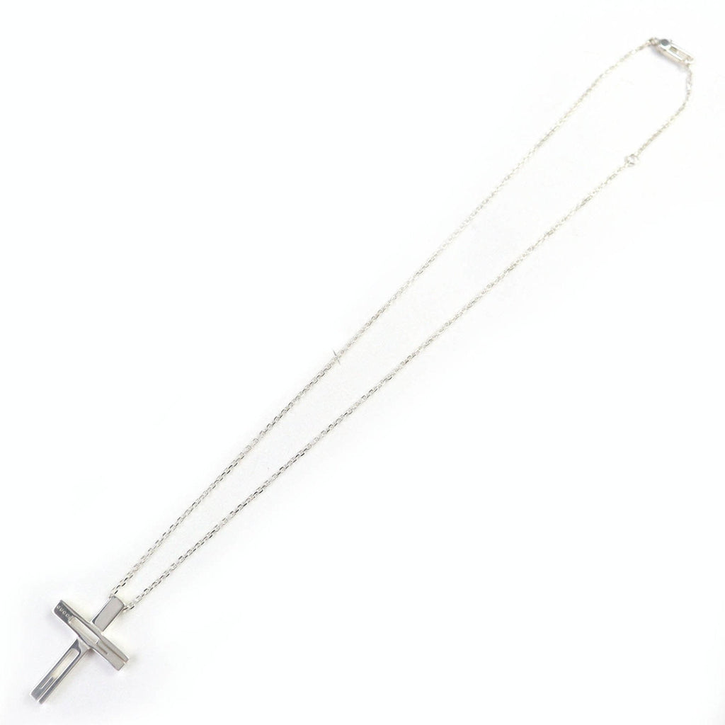 Cutout Cross Pendant Necklace Sterling Silver