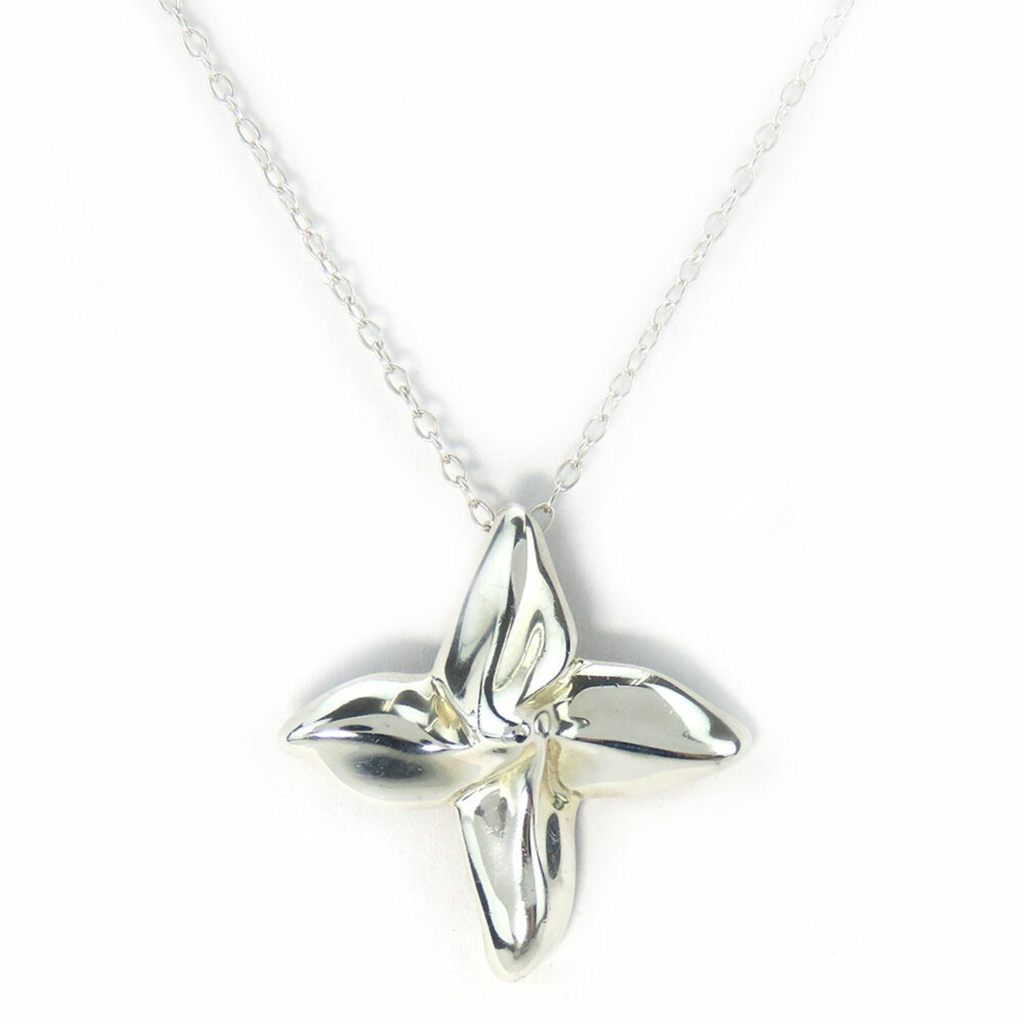 Poinsettia Pendant Necklace Sterling Silver