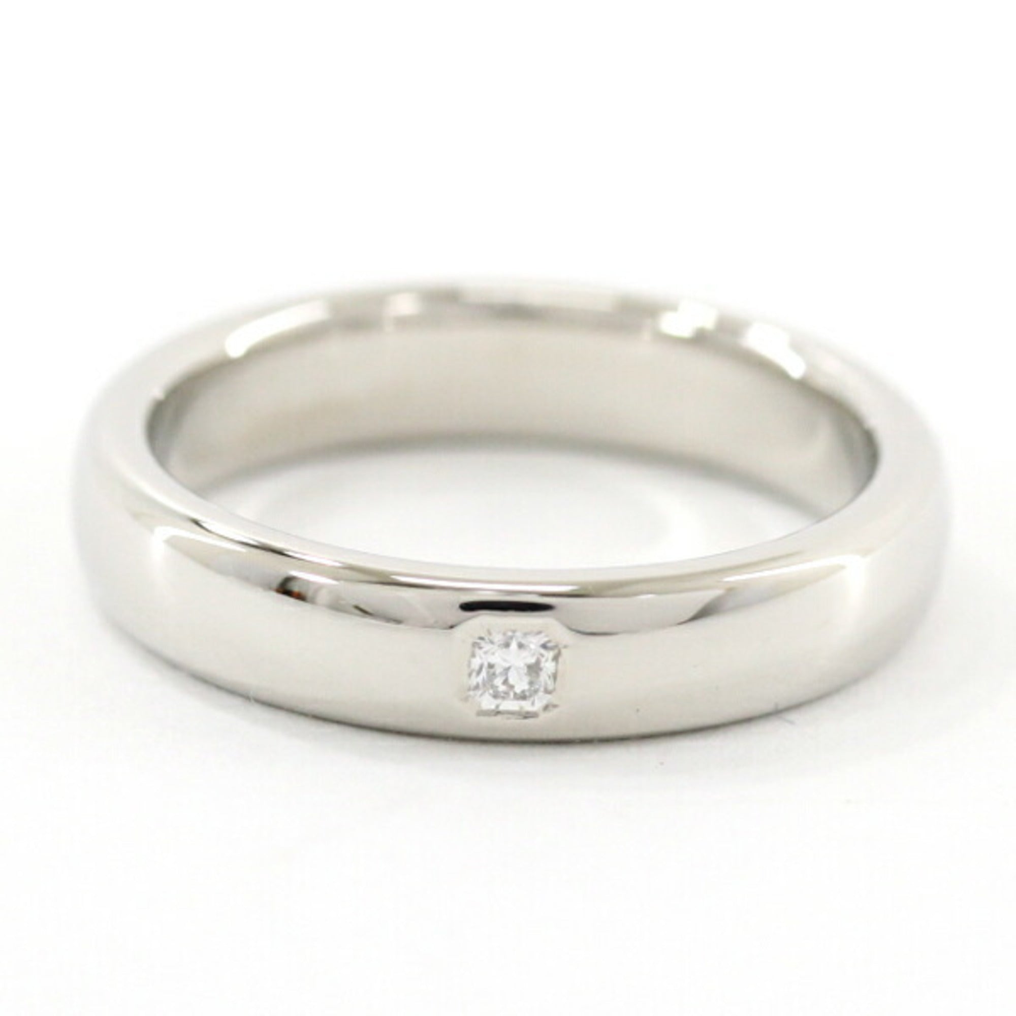 Ring Platinum 4mm With Diamond