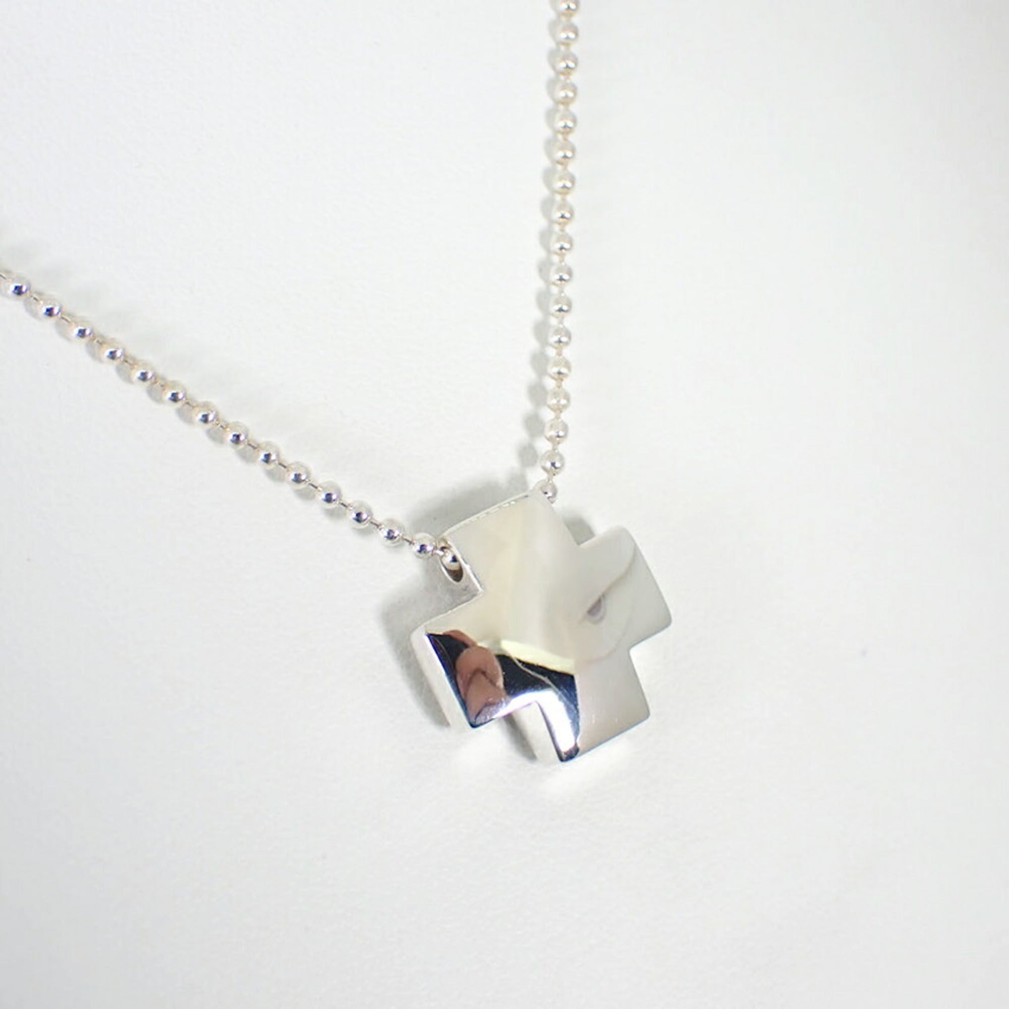 Roman Cross Pendant Necklace Sterling Silver