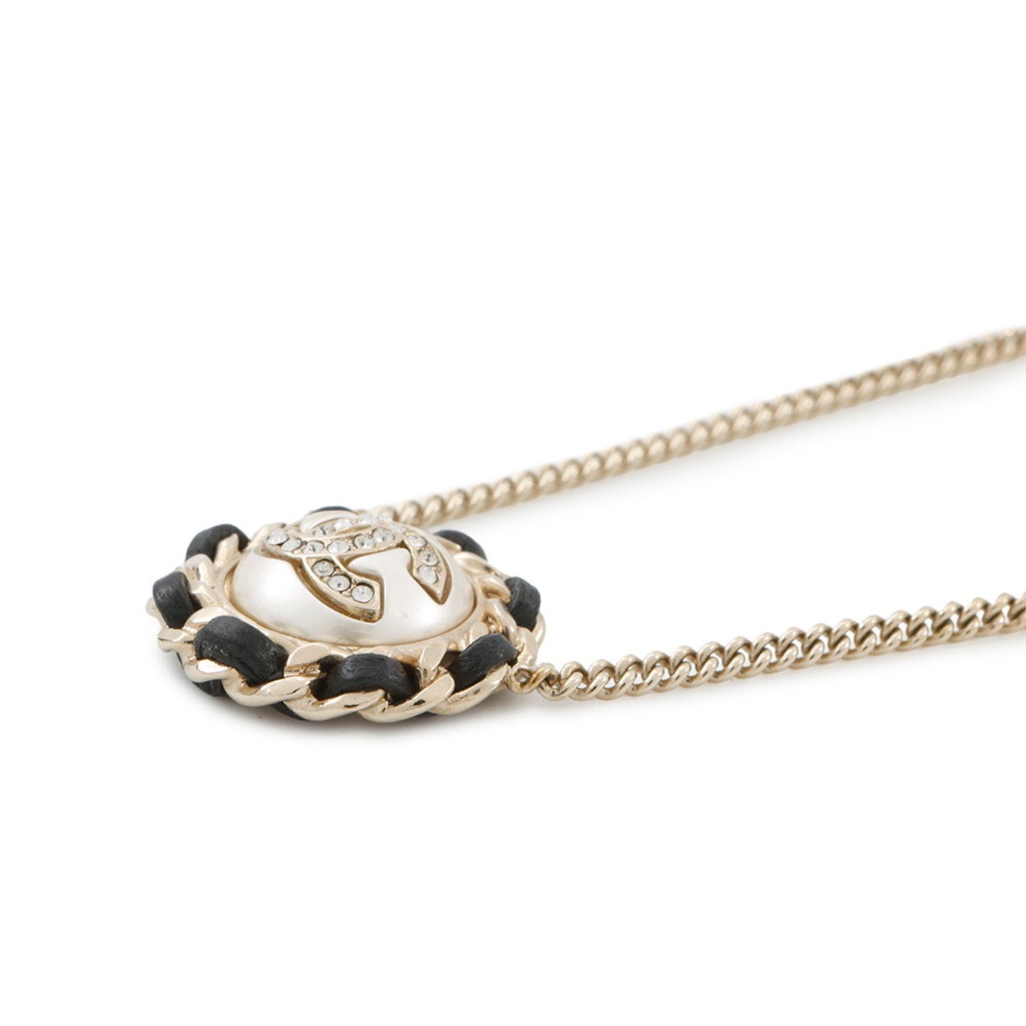 CC Logo Pendant Necklace Metal