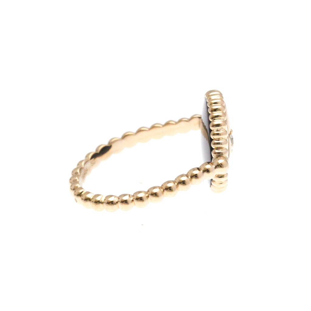 Rose Des Vents Ring 18K Rose Gold with Onyx