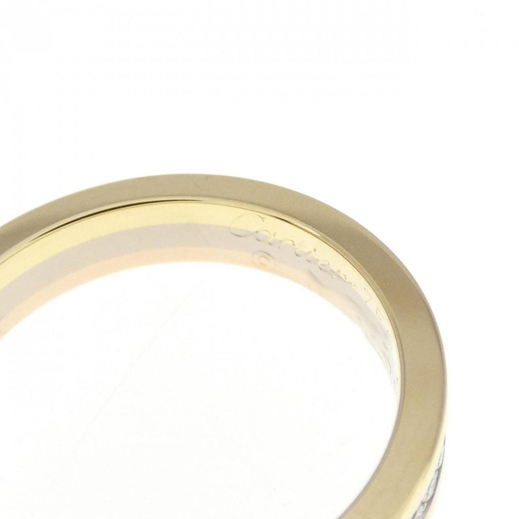 Vendome Louis Cartier Band Ring 18K Tricolor Gold