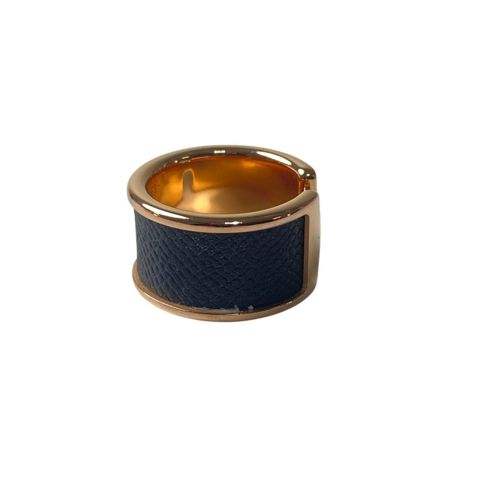 Olympe Ring Leather and 18K Rose Gold