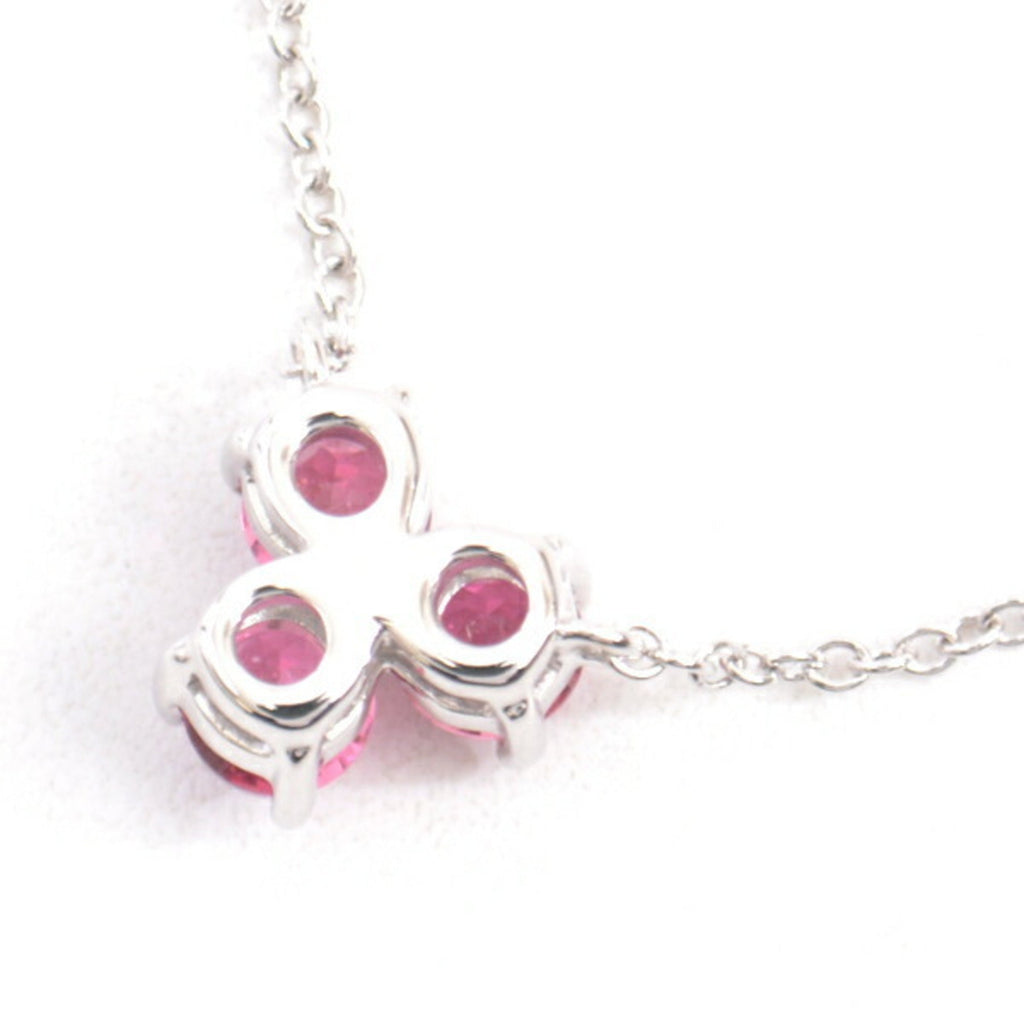 Pendant Necklace 18K White Gold with Tourmaline