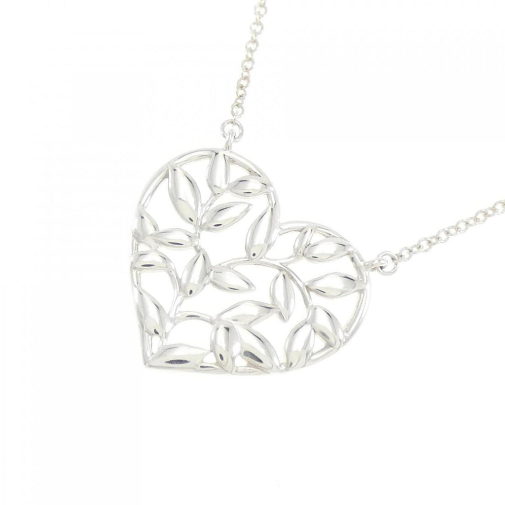 Olive Leaf Pendant Necklace Sterling Silver
