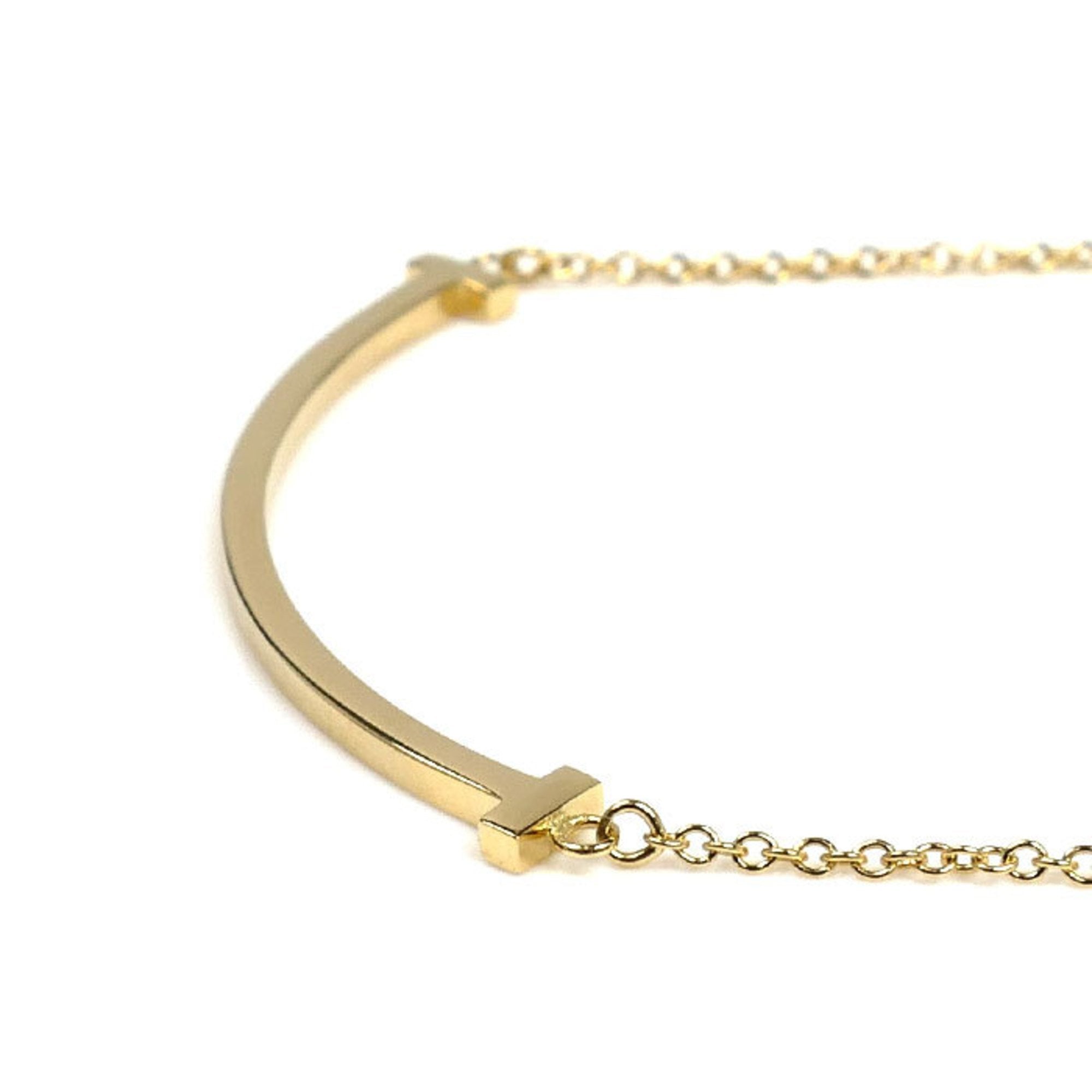 T Smile Pendant Necklace 18K Yellow Gold