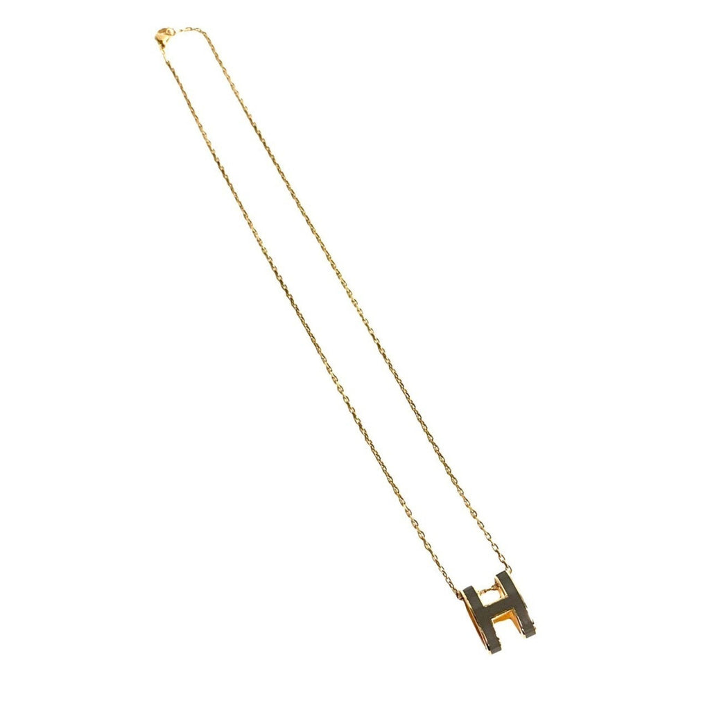 Pop H Pendant Necklace Gold-Tone Metal