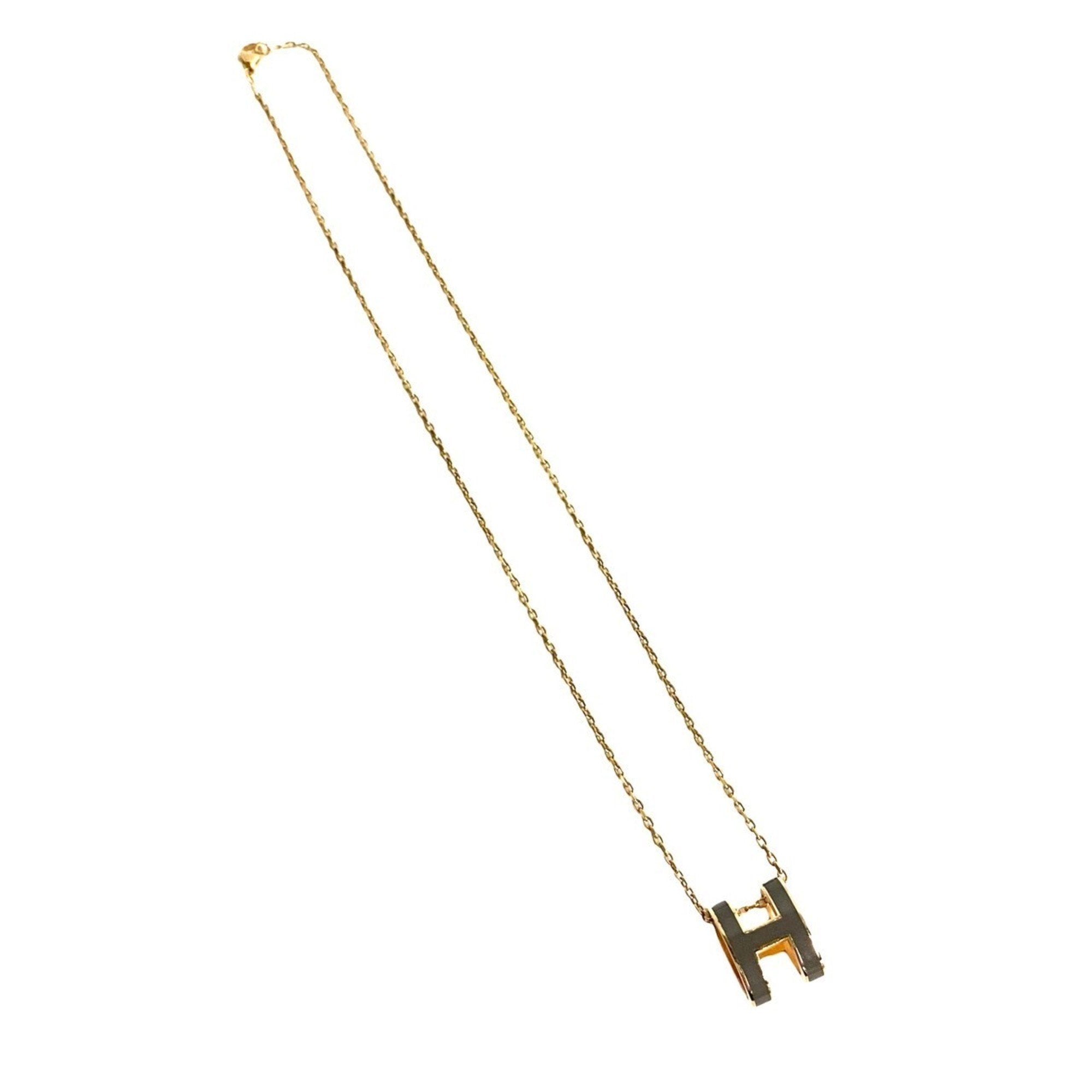 Pop H Pendant Necklace Gold-Tone Metal