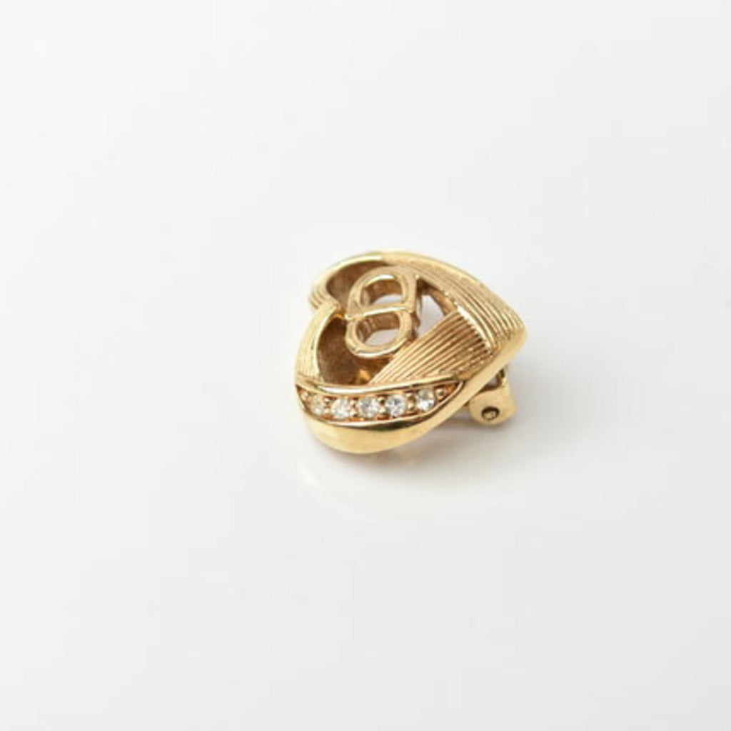 Earrings Rhinestone Gold-Tone Metal