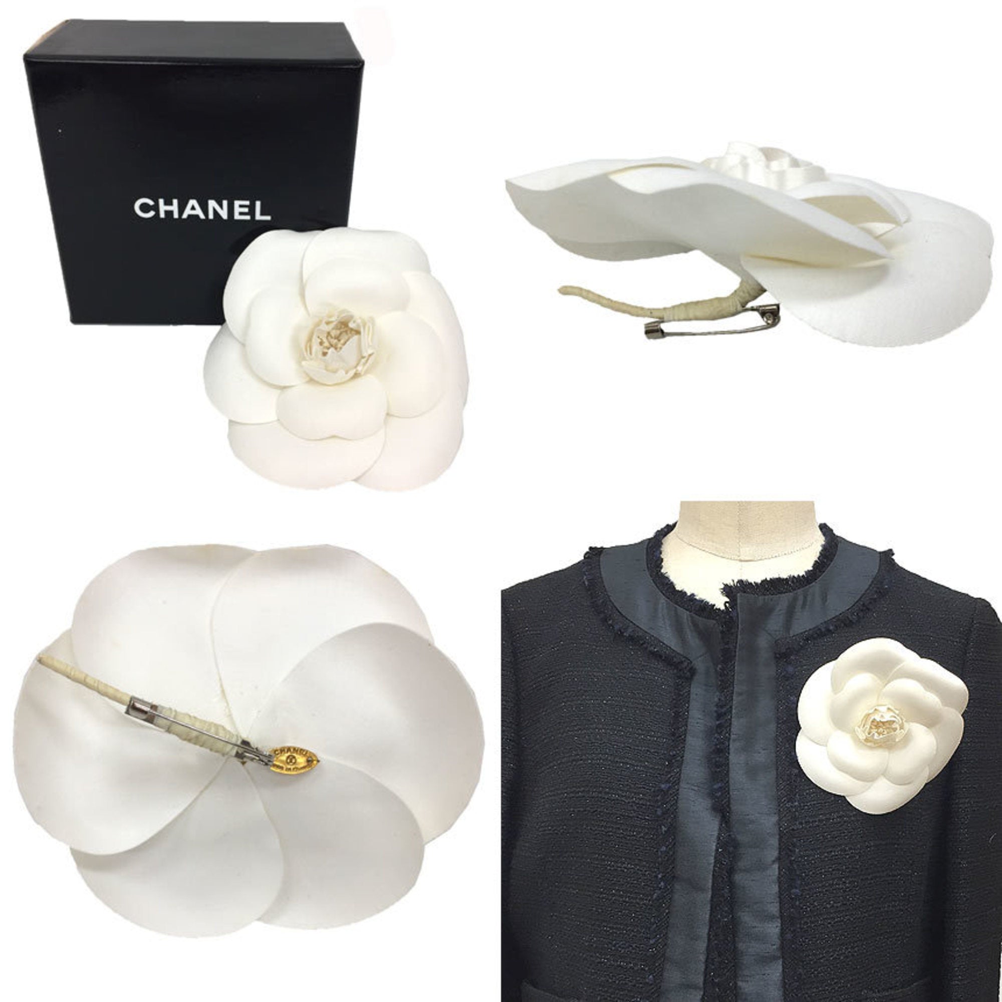 Camellia Corsage Brooch White