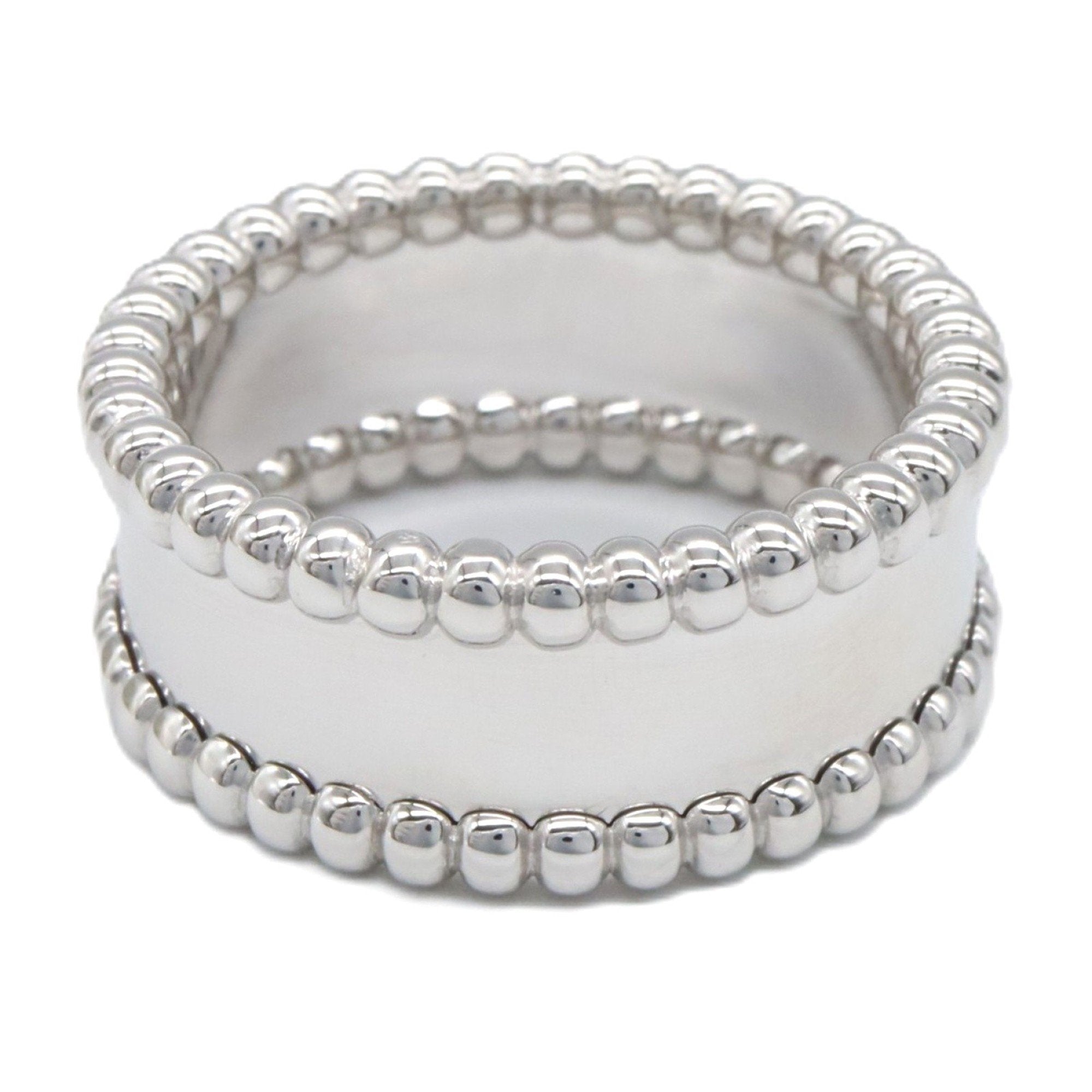 Perlée Senior Tulle Ring 18K White Gold