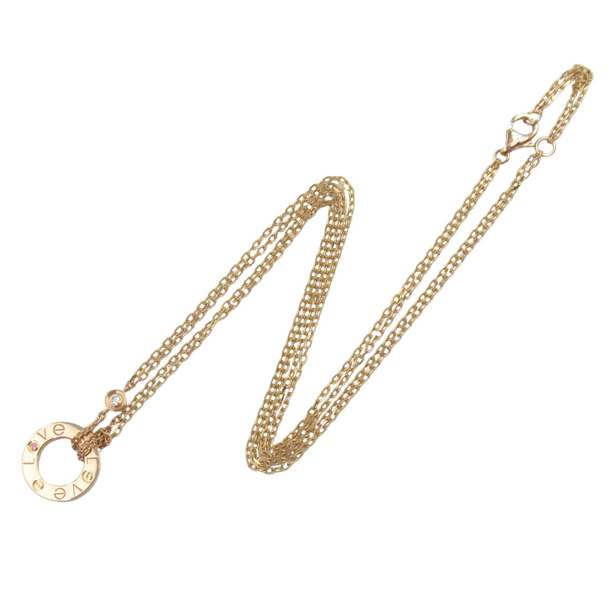 Pendant Necklace 18K Rose Gold with Diamond and Sapphire
