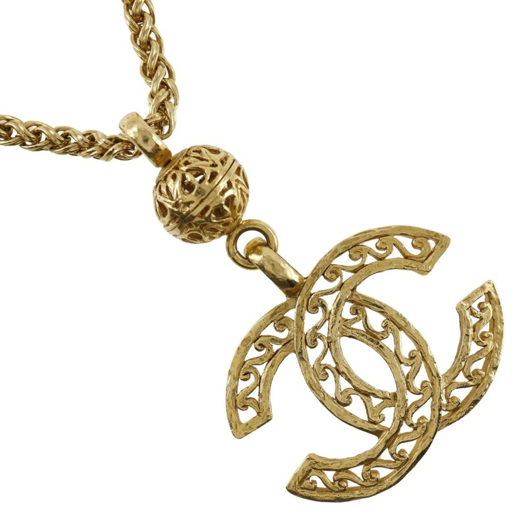 CC Logo Pendant Necklace Metal