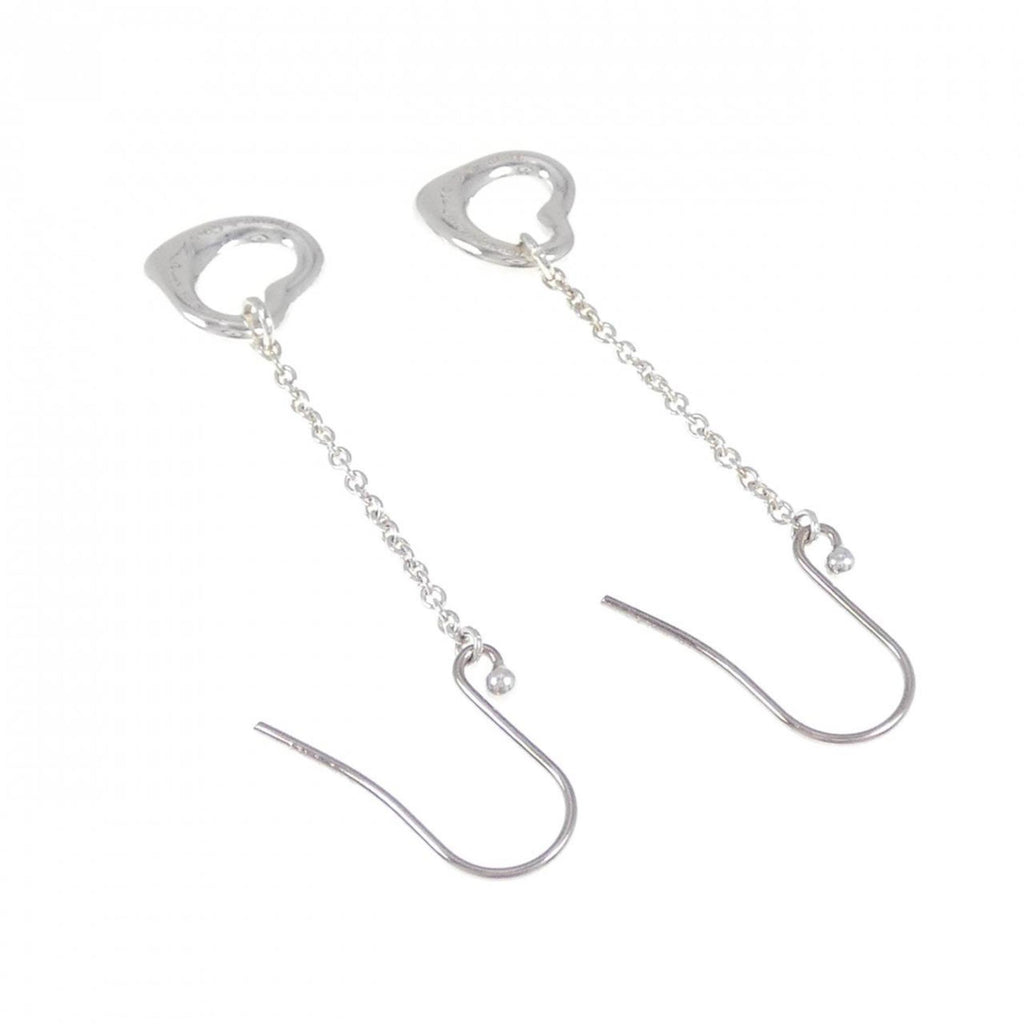 Open Heart Earrings Sterling Silver 40.4mm Sterling Silver