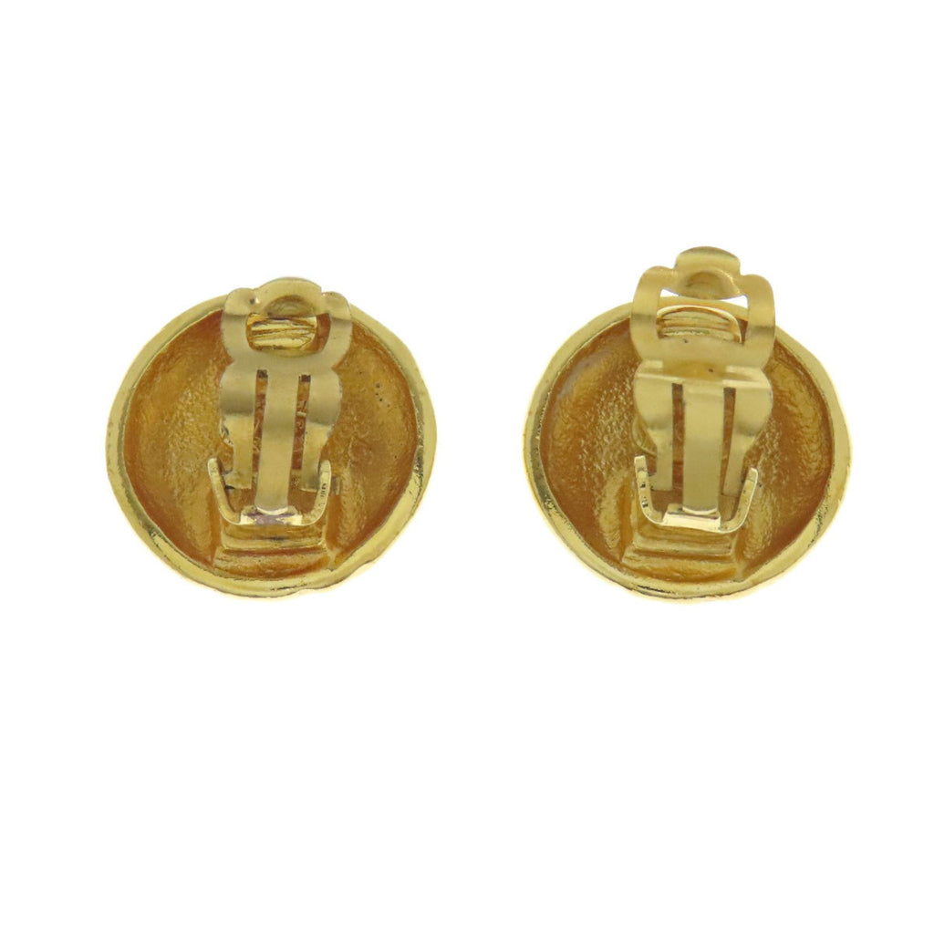 CC Logo Clip-On Earrings Gold-Tone Metal Gold-Tone Metal