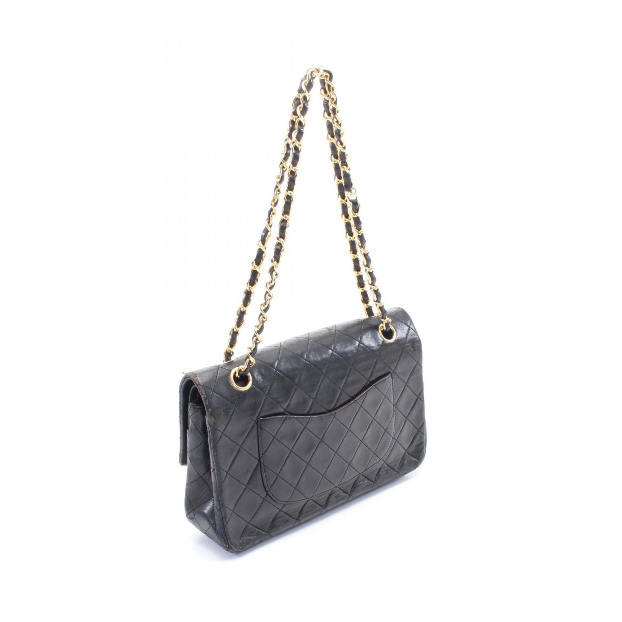 Vintage Classic Double Flap Bag Quilted Lambskin Medium