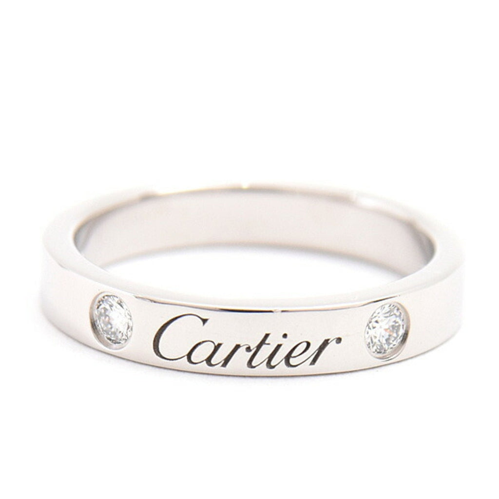 Engraved Band Ring Platinum with Diamond