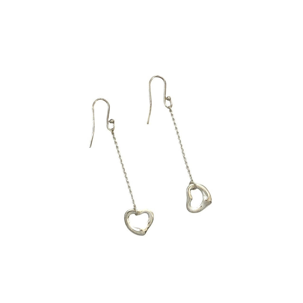 Open Heart Earrings Sterling Silver 10mm Sterling Silver