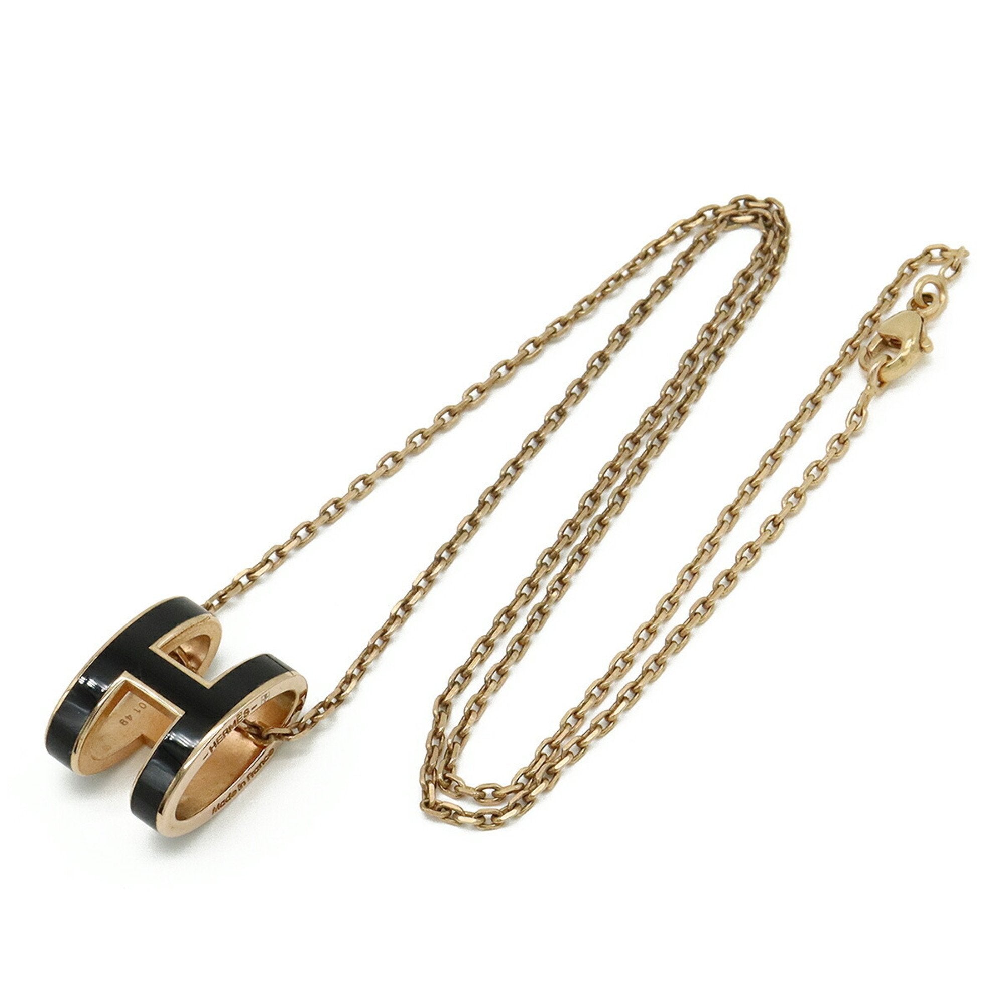 Pop H Pendant Necklace Gold-Tone Metal