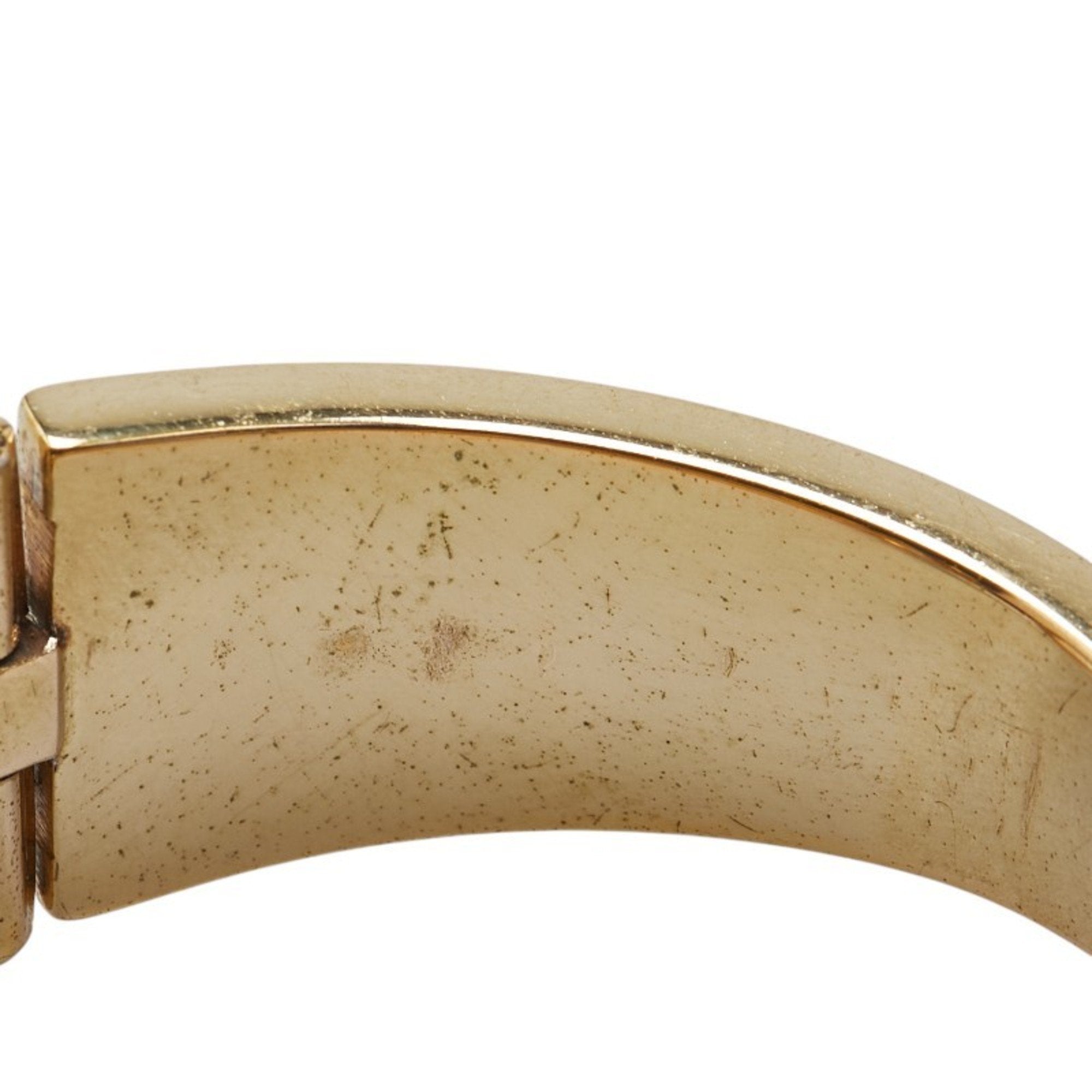 Gancini Bangle Black Leather and Gold Bracelet