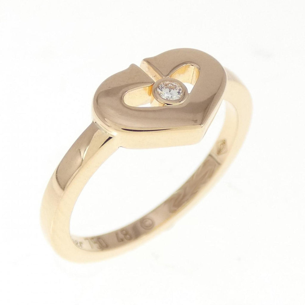 C Heart Ring 18K Rose Gold