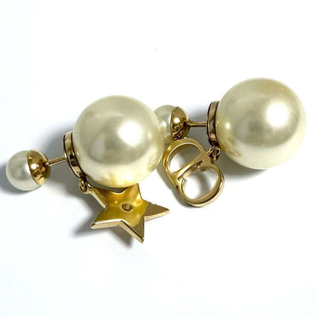 Tribal Earrings Artificial Pearl and Metal