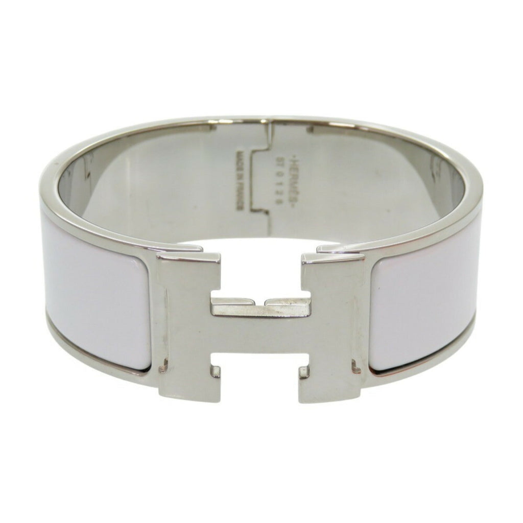 H Motif Click Clack Bracelet Metal Silver