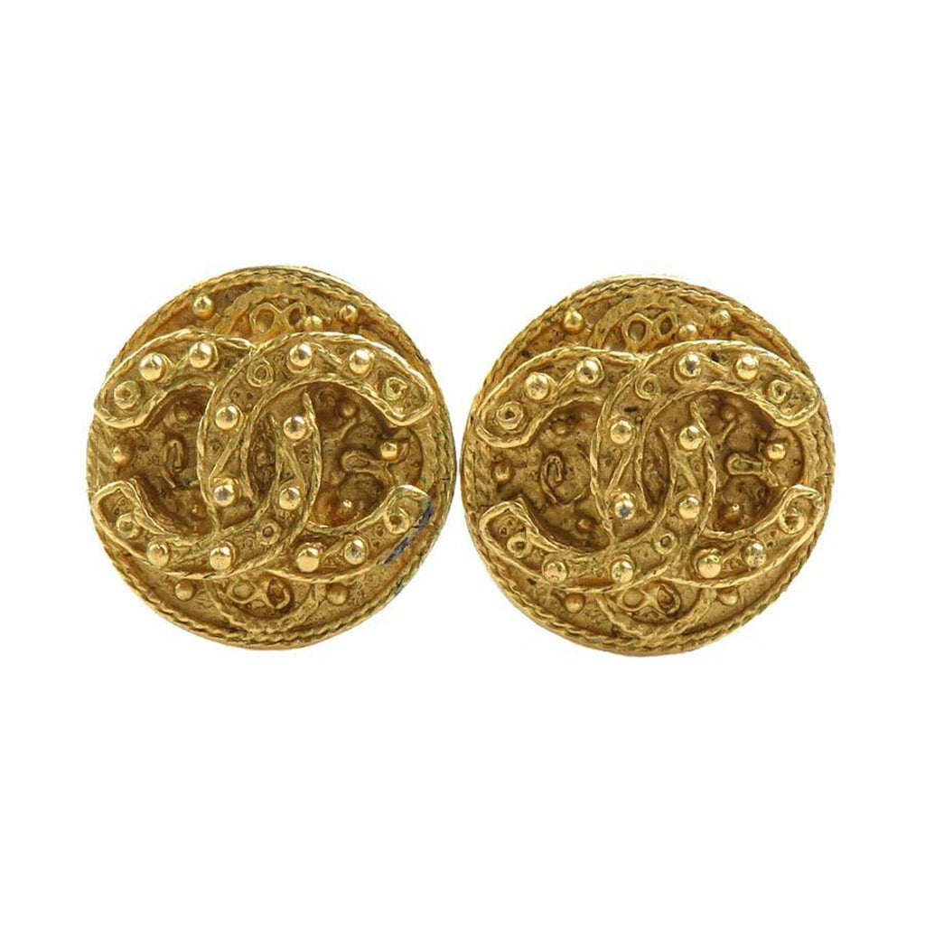 CC Logo Clip-On Earrings Gold-Tone Metal Gold-Tone Metal