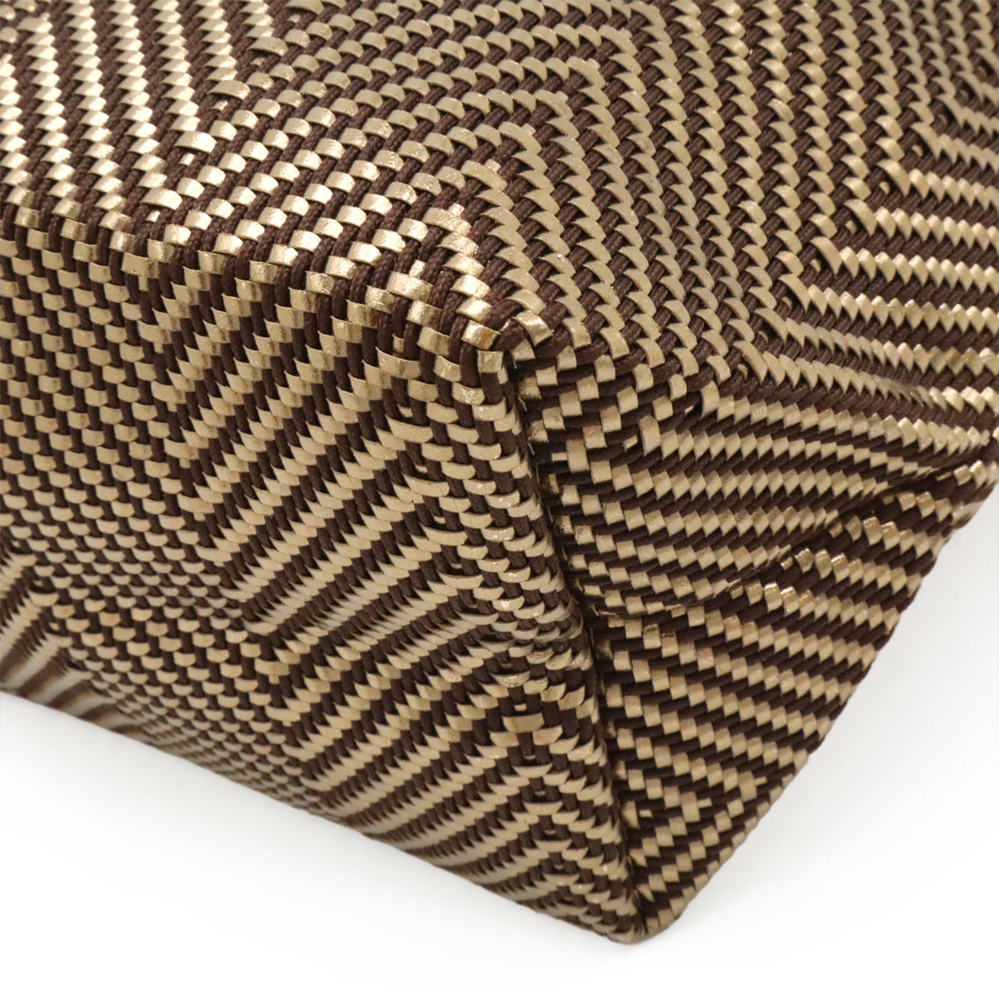 Chennai Tote Woven Leather and Canvas MM