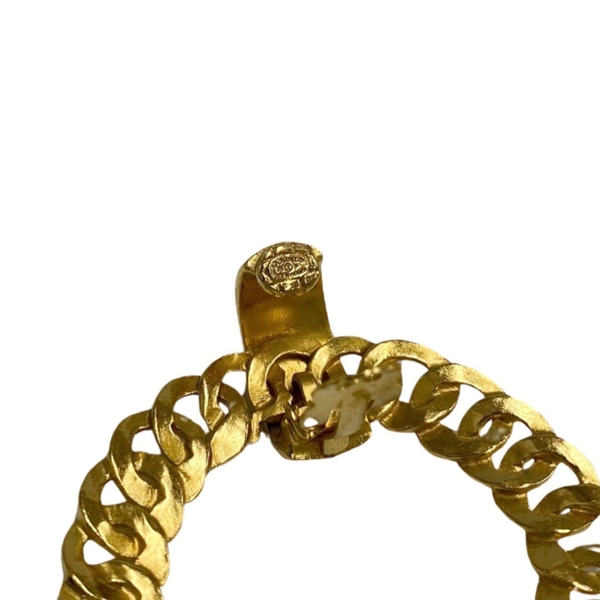 CC Logo Hoop Earrings Metal Gold-Tone Metal
