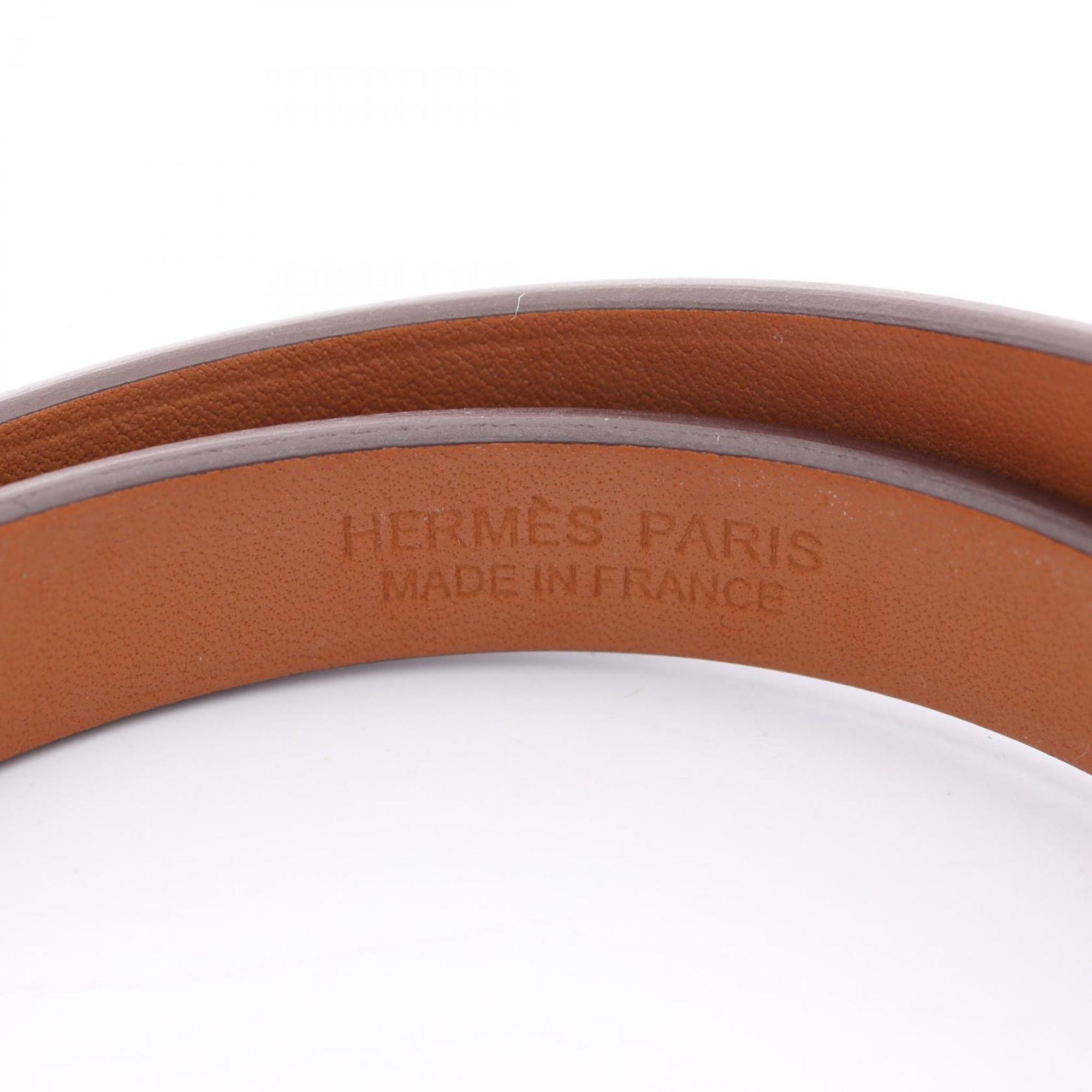 Kelly Double Tour Bracelet Gold and Leather