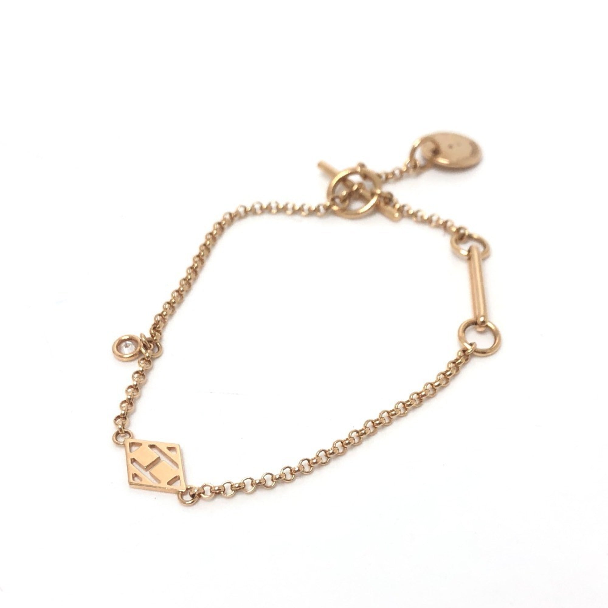 H Bar Toggle Bracelet 18K Rose Gold