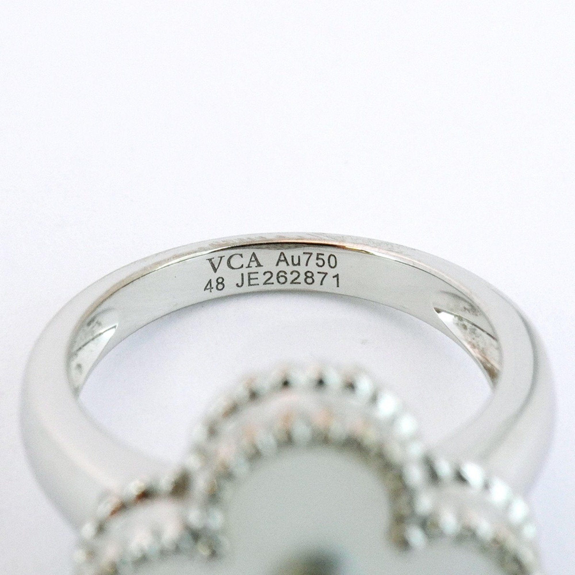 Alhambra Ring 18K White Gold and Mother of Pearl