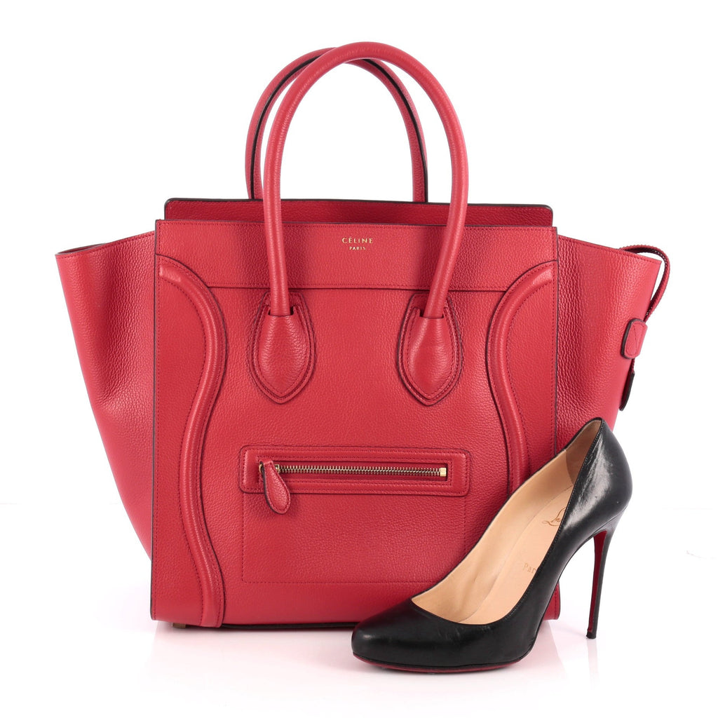 Luggage Handbag Grainy Leather Mini
