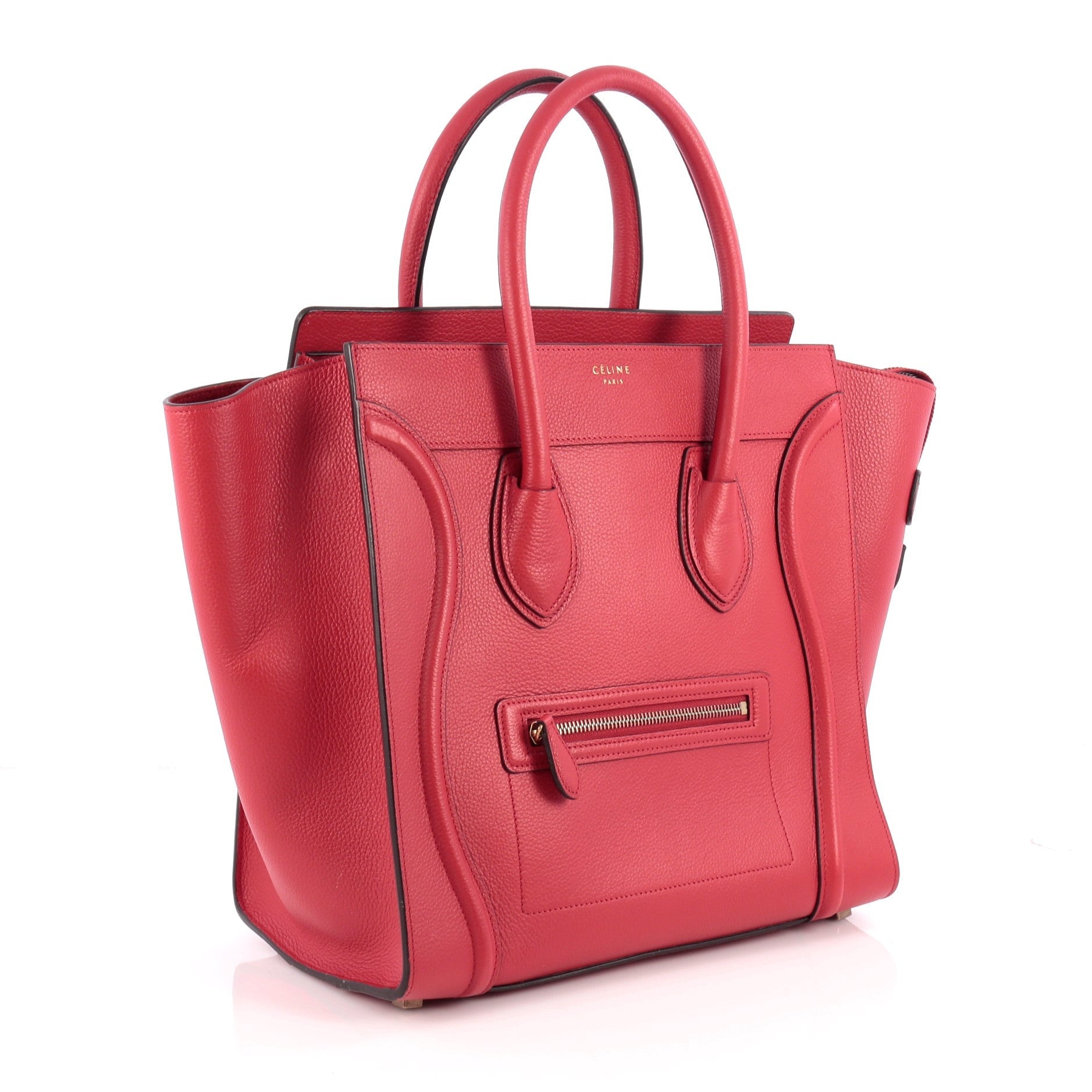 Luggage Handbag Grainy Leather Mini