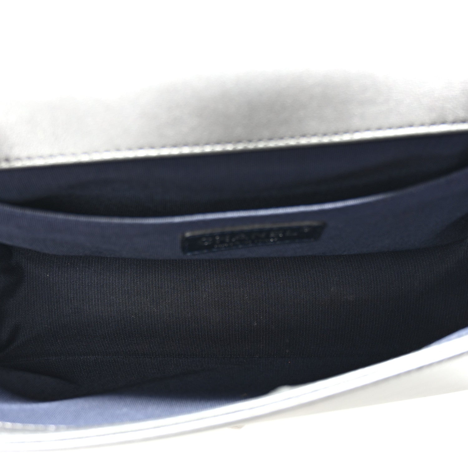 Lambskin Embossed Medium Boy Cube Flap Grey