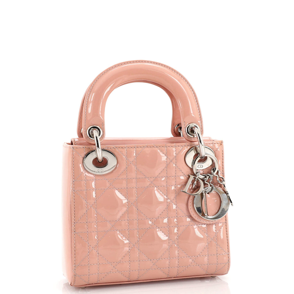 Lady Dior Bag Cannage Quilt Patent Mini