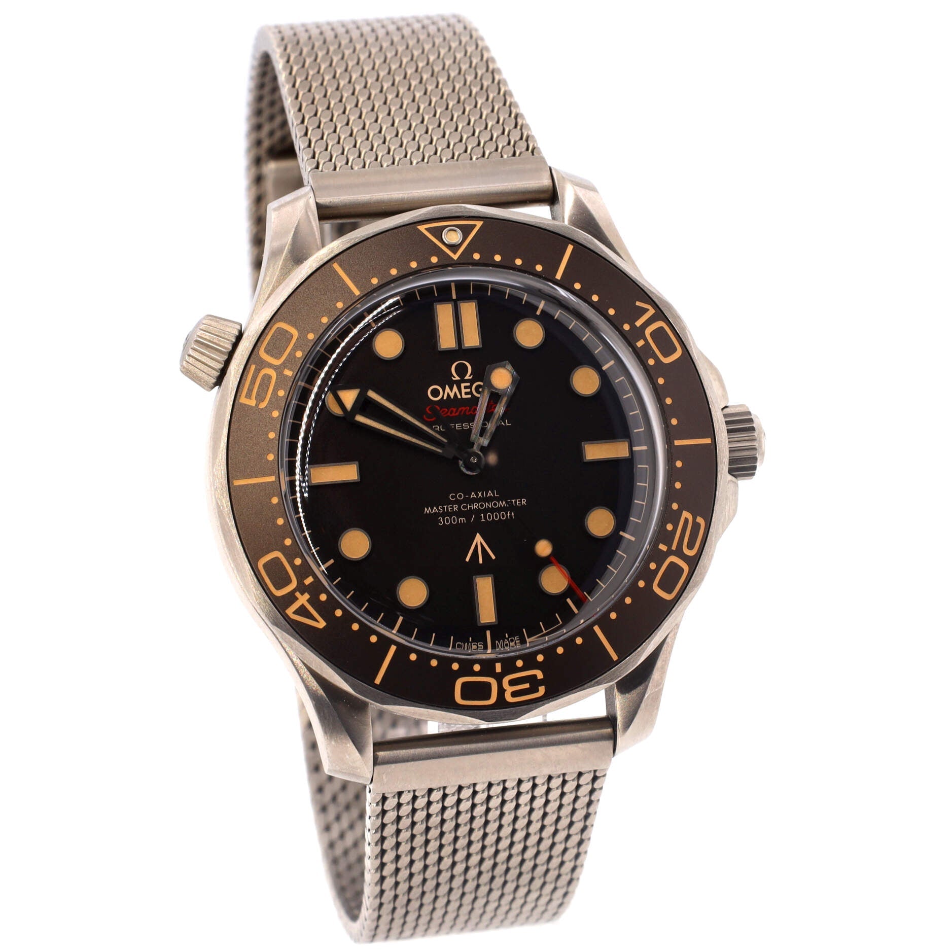 Seamaster 007 Edition Diver 300M Co-Axial Master Chronometer Automatic Watch Titanium 42