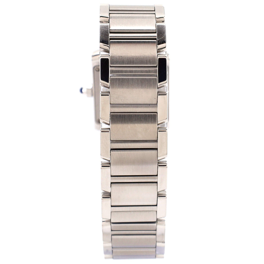 Tank Francaise Quartz Watch Stainless Steel with Diamond Bezel 20