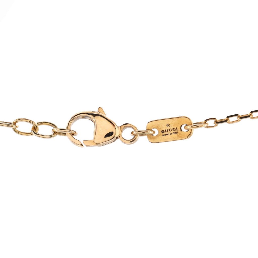 Le Marche Des Merveilles Pendant Necklace 18K Yellow Gold and Sterling Silver with Blue Topaz, Black Spinel and Pearl