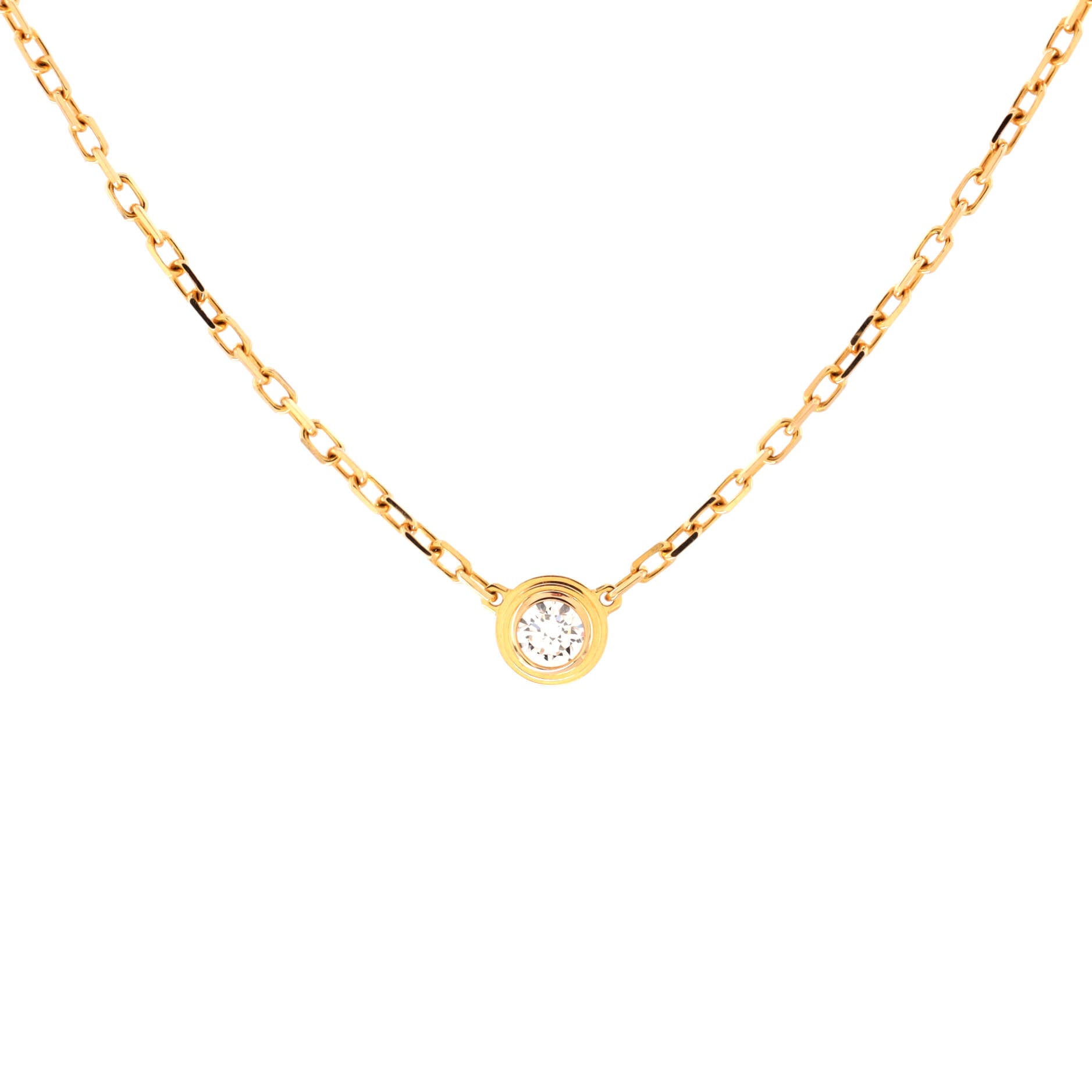 Diamants Legers Pendant Necklace 18K Yellow Gold with Diamond Small