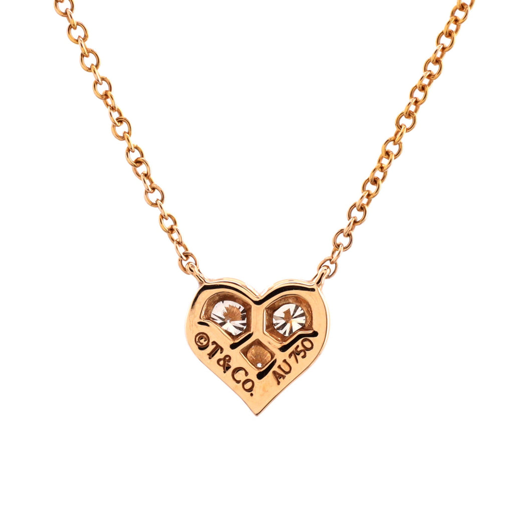 Sentimental Heart 3 Diamond Pendant Necklace 18K Yellow Gold with Diamonds