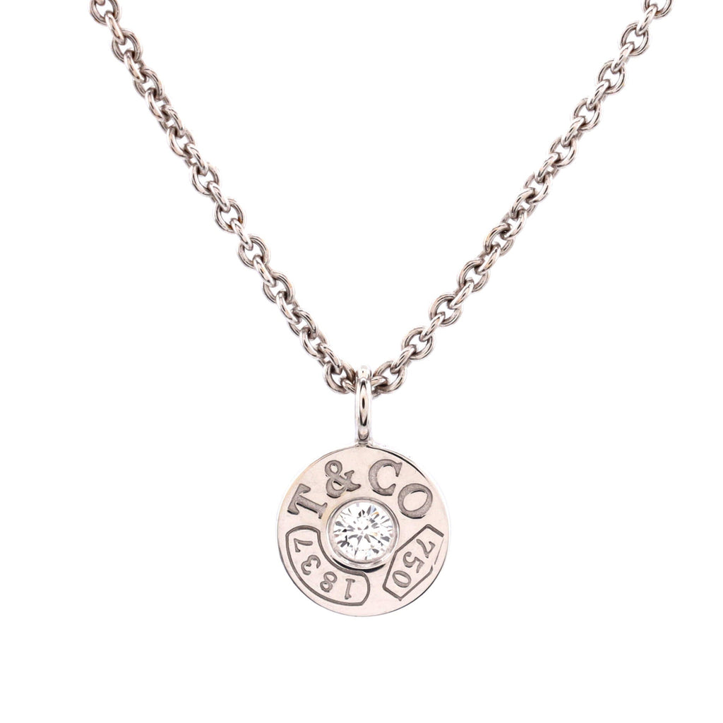 1837 Charm Pendant Necklace 18K White Gold and Diamond