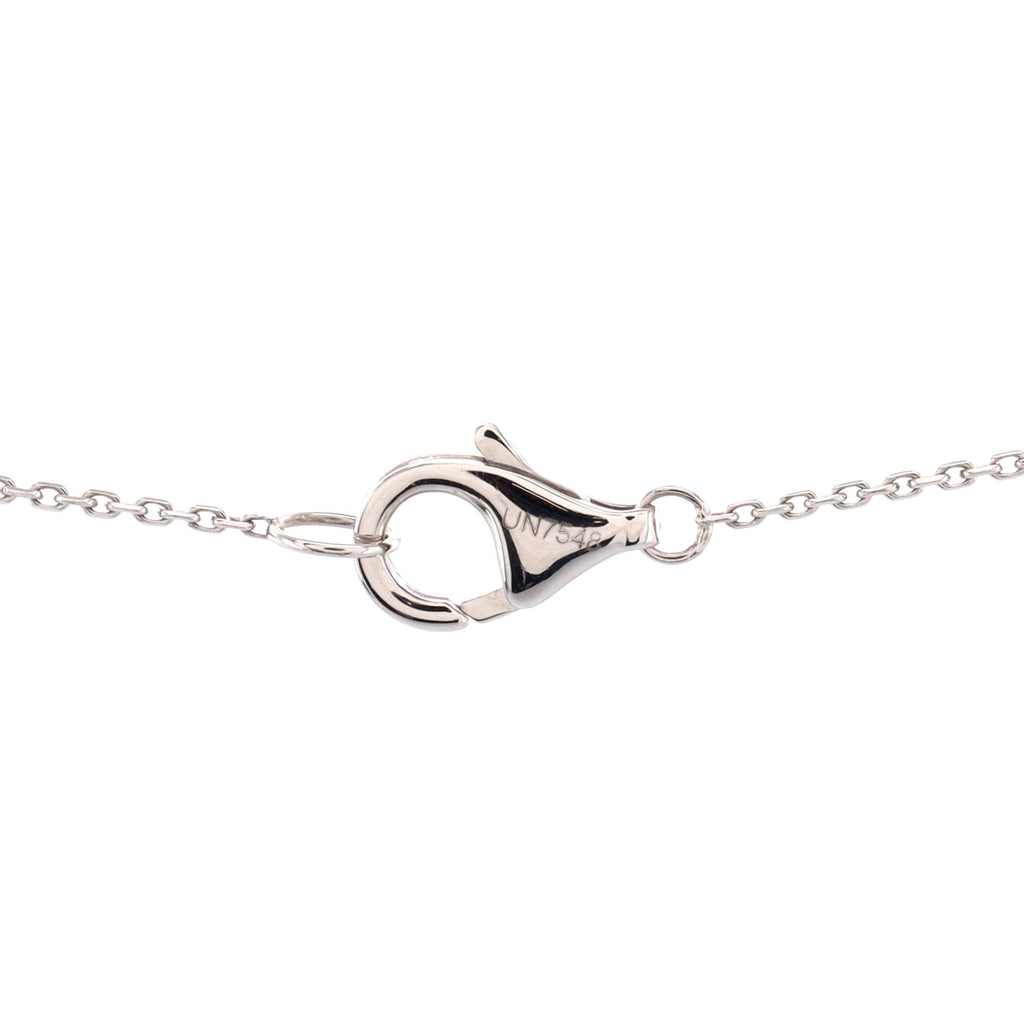 Trinity Pendant Necklace 18K White Gold with Diamonds and Ceramic Small